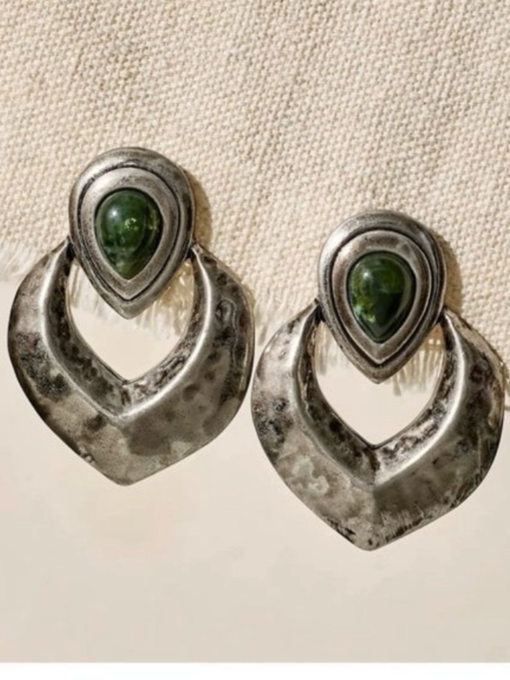 Cecila Statement Earrings Jade - Picture 2 of 2
